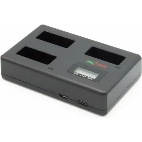 ChiliPower Canon LP-E17 Triple Lader - Laadt 3 accu's, ook tegelijkertijd