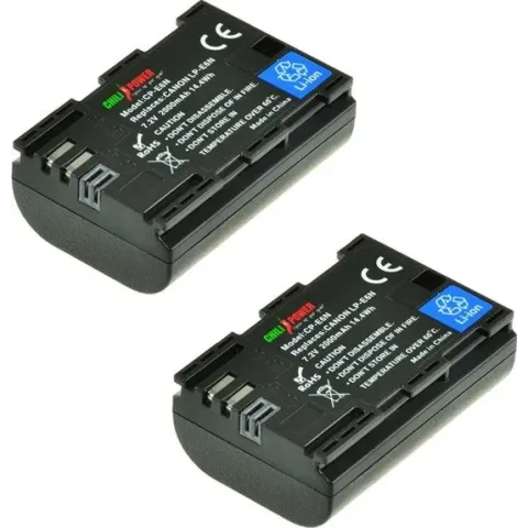 ChiliPower Canon LP-E6N camera batterij - 2 stuks verpakking