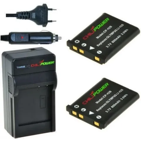 ChiliPower D-Li63 Pentax Kit - Camera Batterij Set