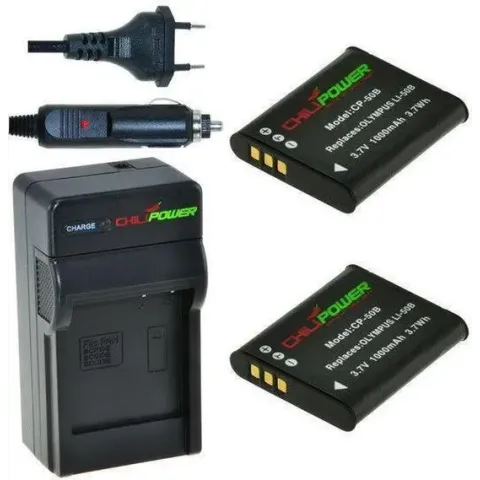 ChiliPower Li-50B Olympus Kit - Camera Batterij Set