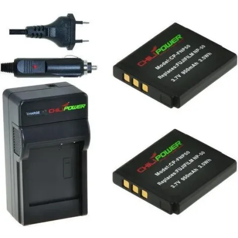 ChiliPower NP-50 Fuji Kit - Camera Batterij Set