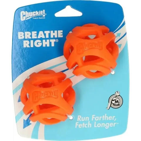 Chuckit! Breathe Right Fetch Ball - Medium - ø 6 cm - 2 Pack