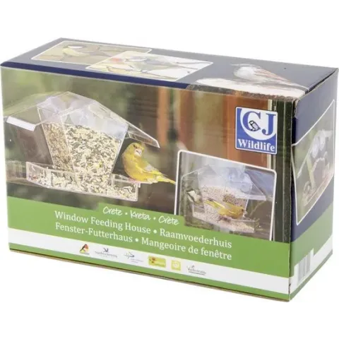 CJ Wildlife Kreta Raamvoederhuisje - Transparant - 24 x 9 x 15 cm