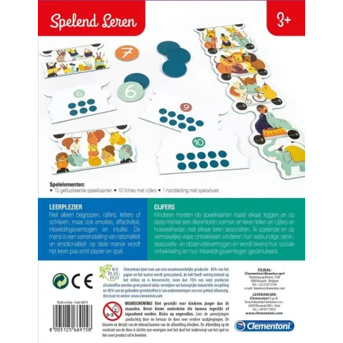 Clementoni Spelend Leren Getallenspel Educatief spel