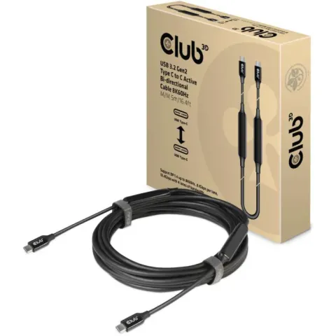 Club 3D CAC-1535 USB 3.2 Gen2 type-C naar USB C Active bi-directional cable 8k60Hz 5 meter