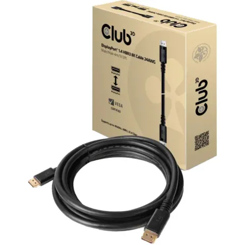 Club 3D DisplayPort 1.4 HBR3 8K kabel, 4m CAC-1069B