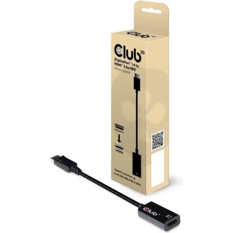 CLUB3D DisplayPort 1.4 to HDMI 2.0b HDR Active Adapter