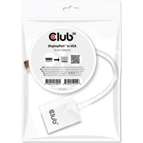 CLUB3D Displayport to VGA Active Adapter