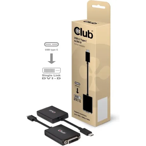 CLUB3D USB 3.1 Type C to DVI-D Active Adapter Cable