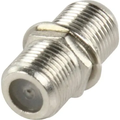 Coax-Adapter F F-Connector Female - F-Connector Female Zilver