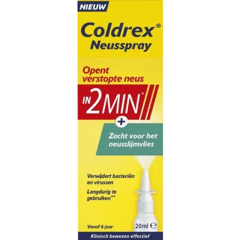 Coldrex neusspray - voor een verstopte neus - met deze neusspray open je binnen 2 minuten* je verstopte neus - 20 ml