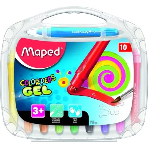 Colorpeps gelkrijt - in kunststof box x10