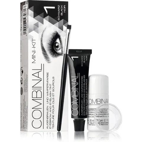 Combinal Wenkbrauw- en Wimperverf Zwart Kit