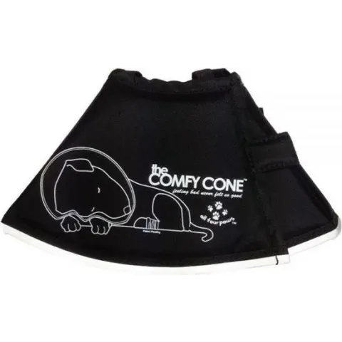 Comfy Cone Hondenkap Zwart M LONG 30-38 CM / 30 CM HOO
