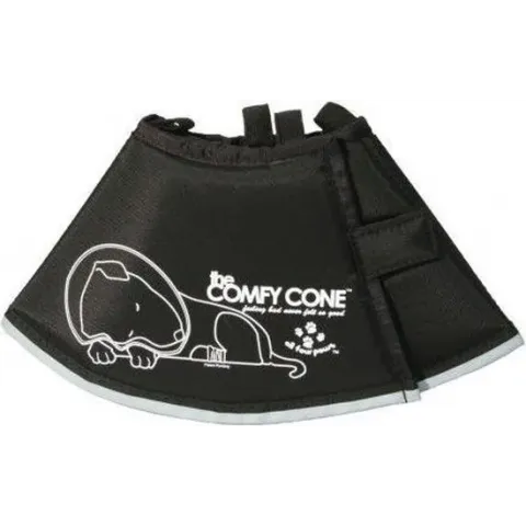Comfy Cone Hondenkap Zwart S 24-30 CM / 14 CM HOOG