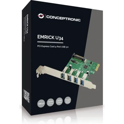 Conceptronic EMRICK02G interfacekaart/-adapter USB 3.0 Intern