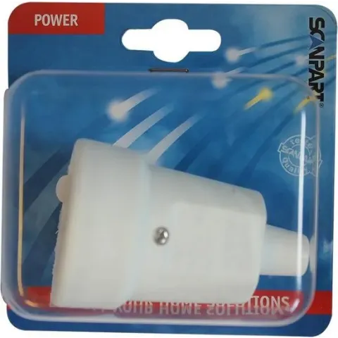 contrastekker met randaarde 10/16A zacht PVC wit