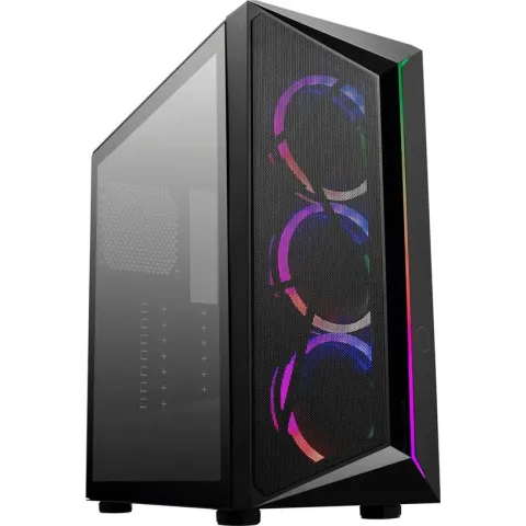 Cooler Master CMP 510 The Saber's Edge - Midtowermodel - RGB controller - ATX - micro-ATX - mini-ITX - geen voeding - zwart