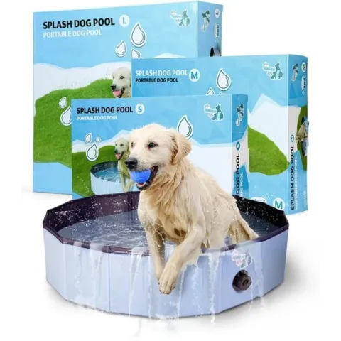 CoolPets Splash Dog Pool - Verkoelend zwembad voor honden - Spelenderwijs afkoelen - Verkrijgbaar in Small, Medium en Large - Small: ø 80 x 20 cm