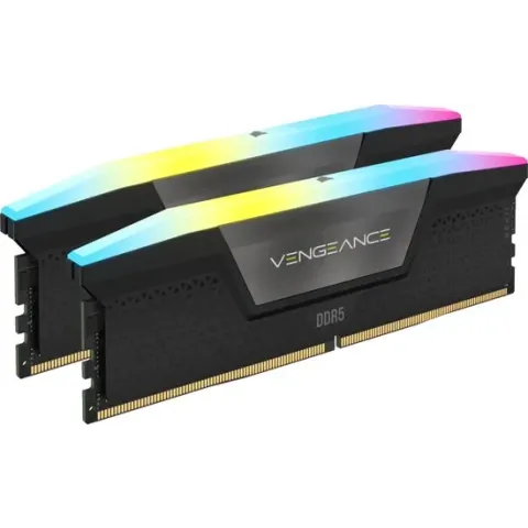 Corsair Vengeance RGB - Geheugen - DDR5 - 32 GB: 2 x 16 GB - 288-PIN - 6000 MHz / PC5-48000 - CL36 - 1.35V - Intel XMP 3.0 - zwart