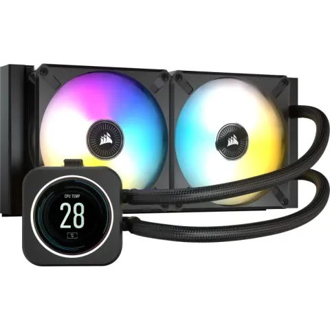 Corsair iCUE H100i ELITE LCD Display Liquid CPU Cooler RGB