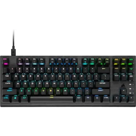Corsair K60 PRO - TKL Optisch-mechanisch Gamingtoetsenbord - US QWERTY - Zwart