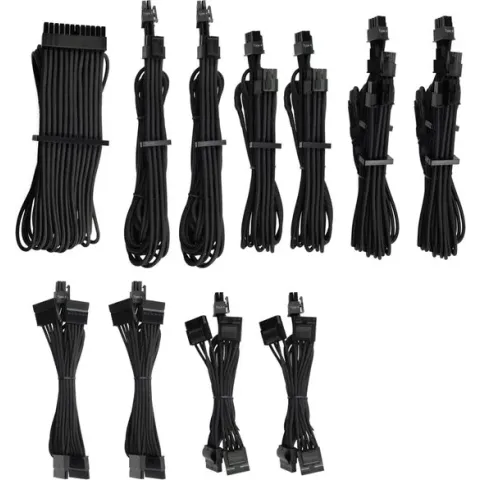 Corsair Premium Individually Sleeved PSU Cables Pro Kit Type 4 Gen 4 – Voedingskabelkit - zwart