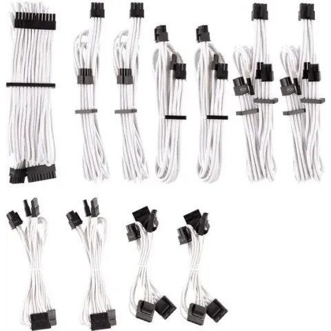 Corsair Premium Pro Kit Type 4 Gen 4 - Voedingskabelkit - wit