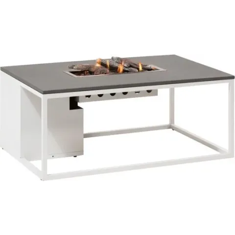Cosi Fires - Vuurtafel Cosiloft white / grey (120cm) - Vuurtafels - Aluminium - Grijs
