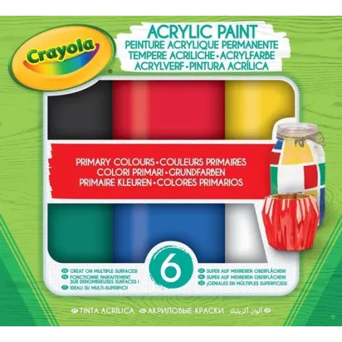 Crayola Acrylverf Primaire tinten - 6st.