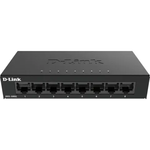 D-Link DGS-108GL/E Netwerk switch 8 poorten 1 GBit/s