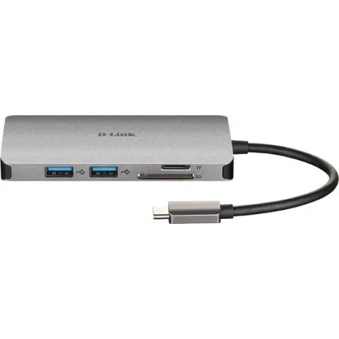 D-Link DUB-M810 notebook dock & poortreplicator Bedraad Thunderbolt 3 Zilver
