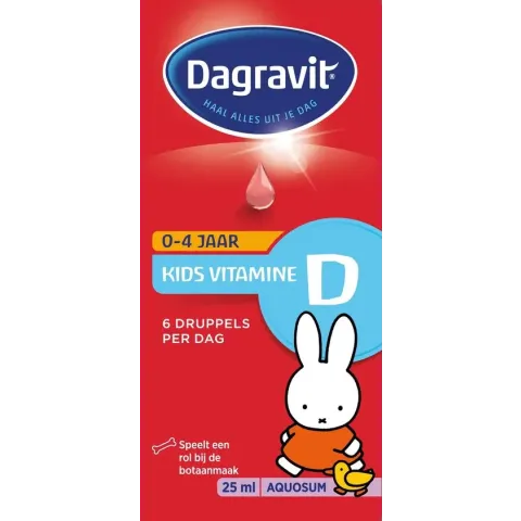 Dagravit Kids Vitamine D Aquosum 0-4 jaar - Multivitamine - 25ml - Druppels