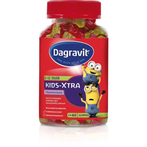 Dagravit Kids-Xtra Vitaminions 6-12 jaar - Multivitamine - Sinaasappelsmaak - 60 tabletten