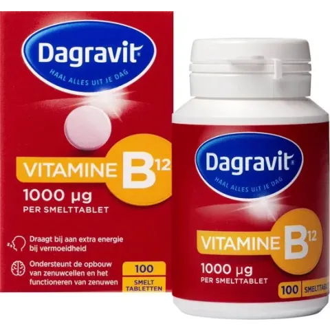 Dagravit Vitamine B12 1000μg - Vitamine B12 - 100 smelttabletten