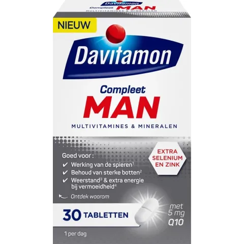 Davitamon Compleet Man - met extra selenium en zink - 30 tabletten