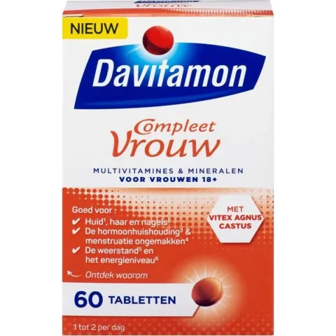Davitamon Compleet Vrouw - Multivitamines & mineralen voor de vrouw - 60 tabletten