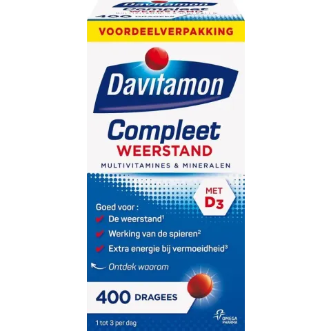 Davitamon Compleet Weerstand - multivitamine en mineralen - 400 dragees