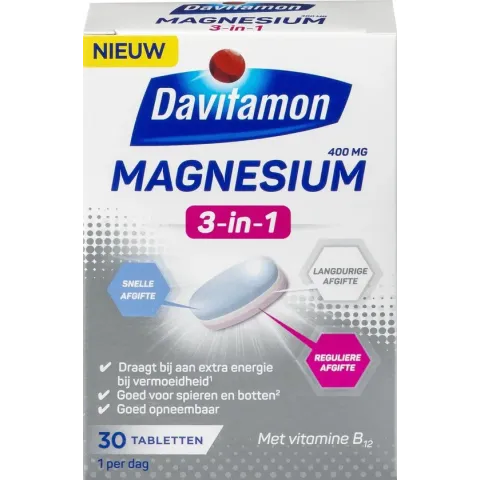 Davitamon Magnesium Triple Layer - Magnesium tabletten - 30 stuks