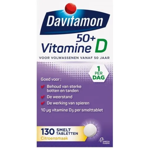 Davitamon Vitamine D 50+ Smelttabletten - 130 stuks - Voedingssupplement