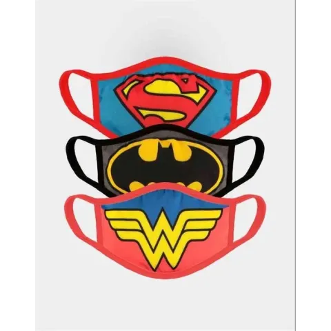 DC Comics Justice League Masker Logo Set van 3 Multicolours