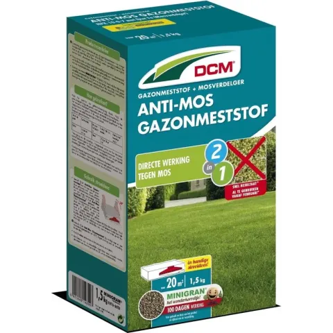 DCM Anti-mos Gazonmeststof - Gazon meststof - 1,5 kg