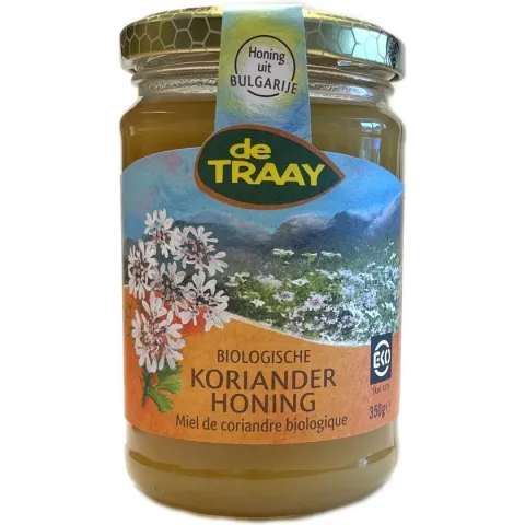 De Traay - Biologische korianderhoning - 350g - Honing - Honingpot