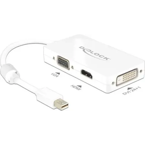 DeLOCK 0.16m DisplayPort/VGA + HDMI + DVI 0,16 m Mini DisplayPort Wit