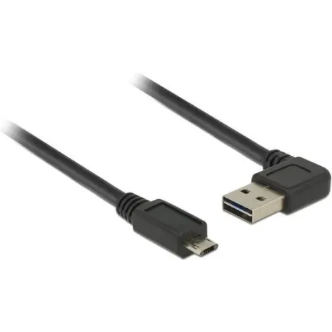 DeLOCK 0.5m, USB2.0-A/USB2.0 Micro-B USB-kabel 0,5 m USB A Micro-USB B Zwart