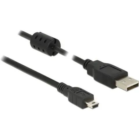 DeLOCK 1.5m, USB 2.0-A/USB 2.0 Mini-B USB-kabel 1,5 m USB A Mini-USB B Zwart