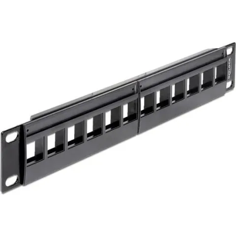 Delock - 10 Keystone Patchpanel 12 Port