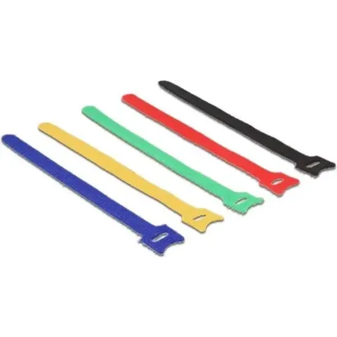 DeLOCK 18635 kabelbinder Nylon Zwart, Blauw, Groen, Rood, Geel 10 stuk(s)