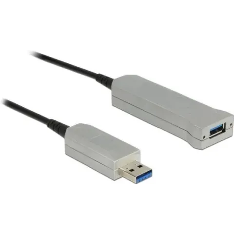 DeLOCK 20m USB3.0-A + USB Micro-B/USB3.0-A USB-kabel 3.2 Gen 1 (3.1 Gen 1) USB A USB A/Micro-USB B Zwart, Zilver