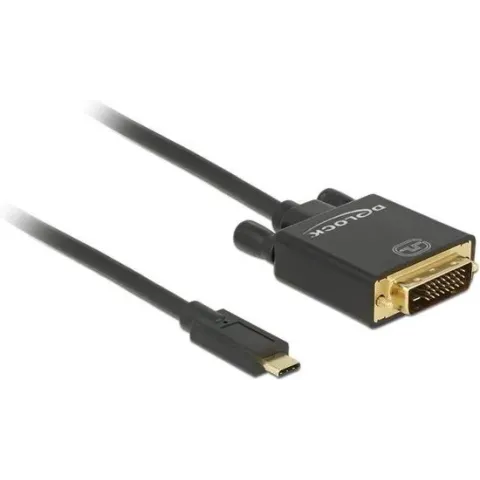 DeLOCK 2m, USB-C/DVI 24+1 Zwart